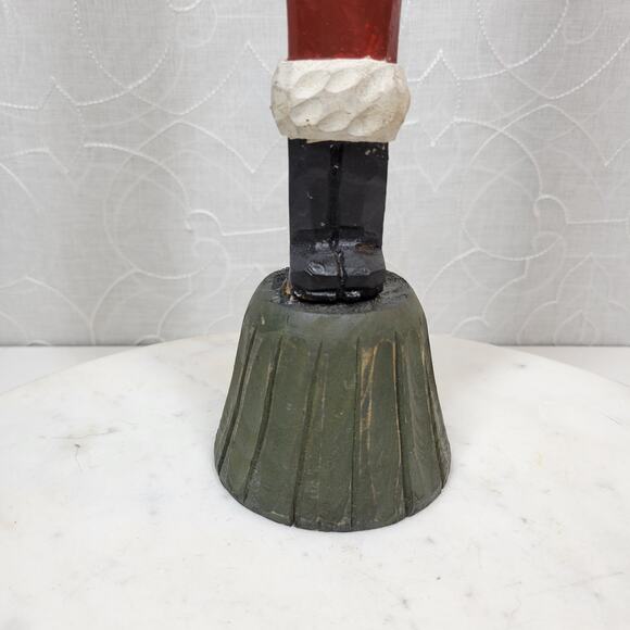 VINTAGE Wooden Pencil Santa Claus 19.5" Tall Rustic Christmas Holiday Figurine - Picture 7 of 13